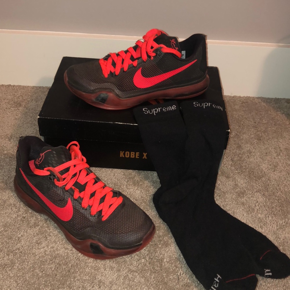 Kobe X Shoes (Sup Socks included) | Gently Worn